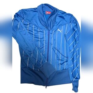 Puma Royal Blue Sweater White stripes